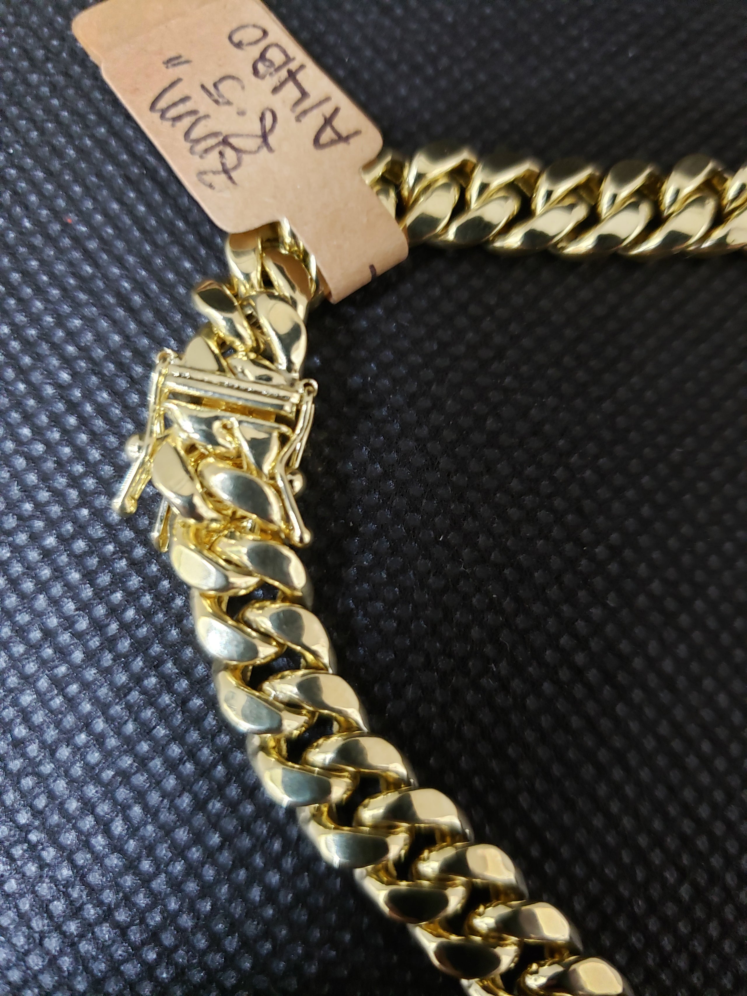 Real 10k Yellow Gold 8mm Miami Cuban Bracelet 9 Box lock